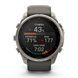 Смарт-годинник Garmin Fenix 9 Pro Solar (51 мм) inReach з титановим корпусом і силіконовим ремінцем кольору галька / сріблясто-сірий