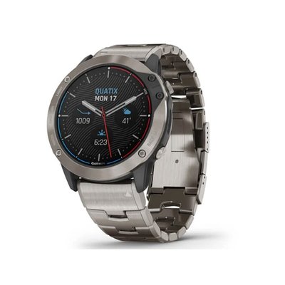 Смарт-часы Garmin Quatix 6x Solar Grey с титановым браслетом 010-02157-31 фото