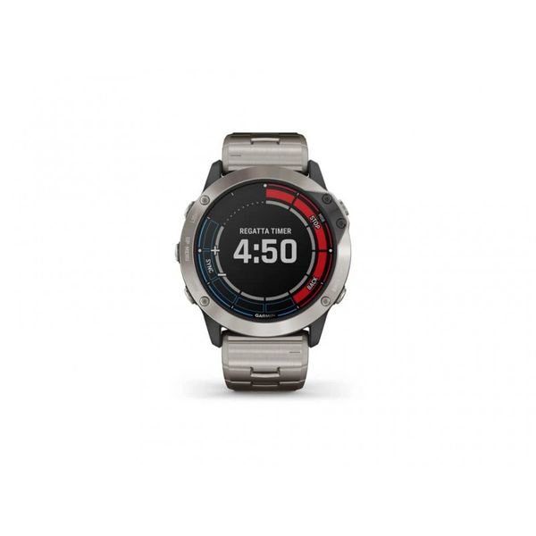 Смарт-годинник Garmin Quatix 6x Solar Grey з титановим браслетом 010-02157-31 фото