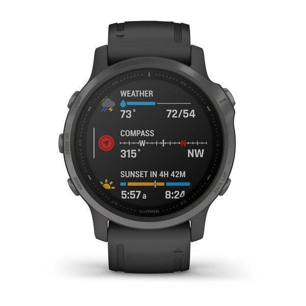 Смарт-годинник Garmin Fenix 6S Sapphire сірий з DLC-покриттям і з чорним ремінцем 010-02159-25 фото