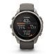 Смарт-годинник Garmin Fenix 9 Pro Solar (47 мм) з титановим корпусом і силіконовим ремінцем кольору галька / сріблясто-сірий