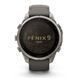 Смарт-годинник Garmin Fenix 9 Pro Solar (47 мм) з титановим корпусом і силіконовим ремінцем кольору галька / сріблясто-сірий