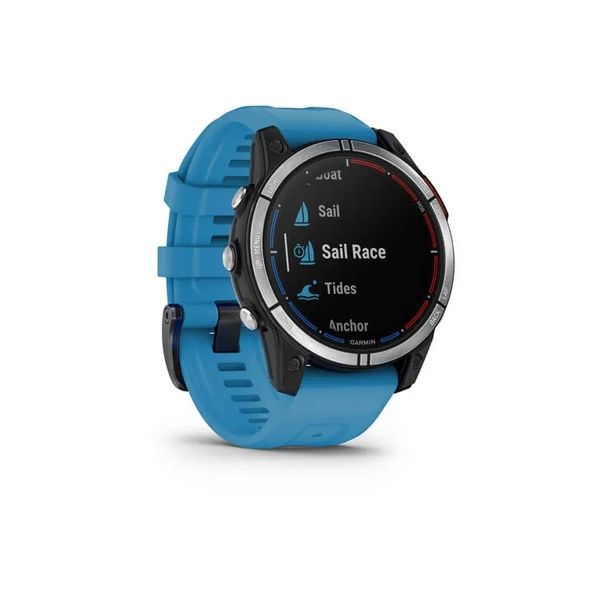 Смарт-часы Garmin Quatix 7 с голубым силиконовым ремешком 010-02540-61 фото