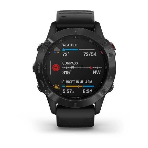 Смарт-годинник Garmin Fenix 6 Pro чорний з чорним ремінцем 010-02158-02 фото