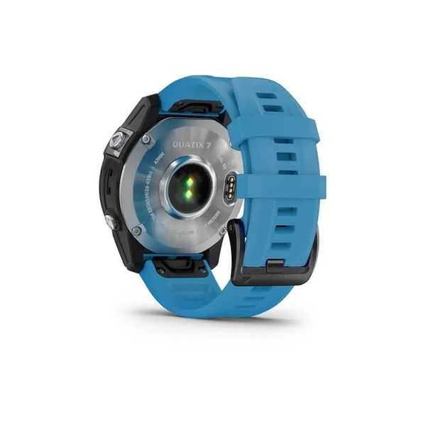 Смарт-часы Garmin Quatix 7 с голубым силиконовым ремешком 010-02540-61 фото