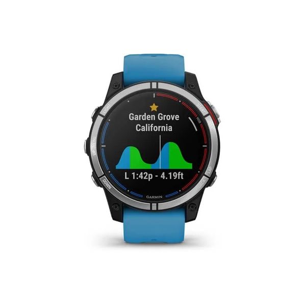 Смарт-часы Garmin Quatix 7 с голубым силиконовым ремешком 010-02540-61 фото