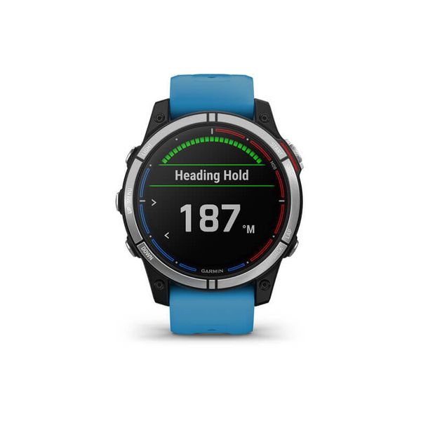 Смарт-часы Garmin Quatix 7 с голубым силиконовым ремешком 010-02540-61 фото