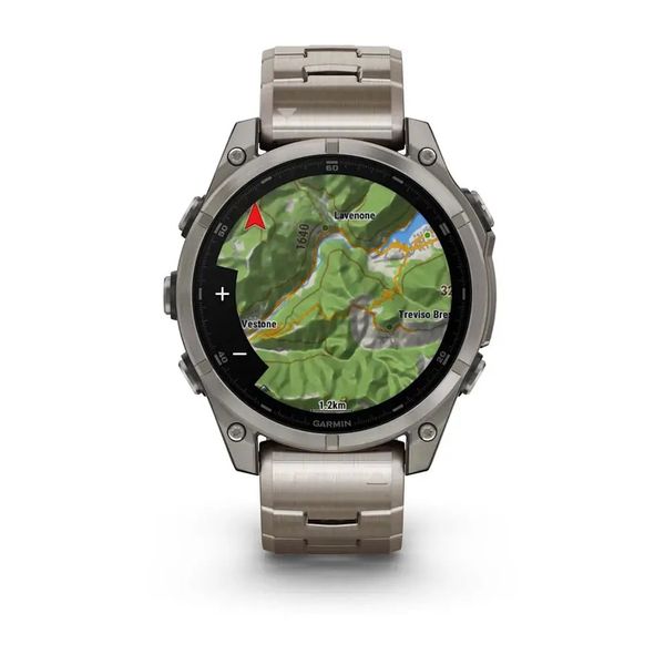 Смарт-годинник Garmin Fenix 8 – 47 мм, AMOLED Sapphire, титановий з титановим браслетом 010-02904-40 фото