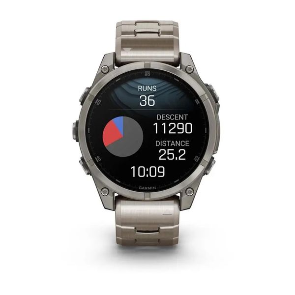 Смарт-годинник Garmin Fenix 8 – 47 мм, AMOLED Sapphire, титановий з титановим браслетом 010-02904-40 фото