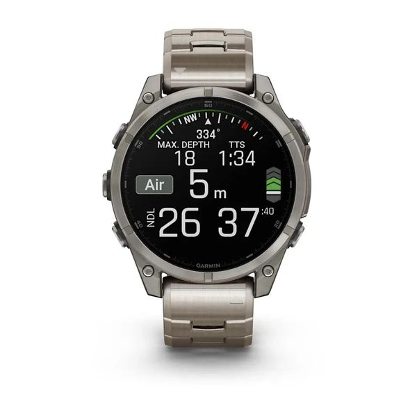 Смарт-часы Garmin Fenix 8 – 47 мм, AMOLED Sapphire, титановые с титановым браслетом 010-02904-40 фото