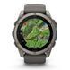 Смарт-годинник Garmin Fenix 9 (51 мм) з титановим корпусом і силіконовим ремінцем кольору гальки