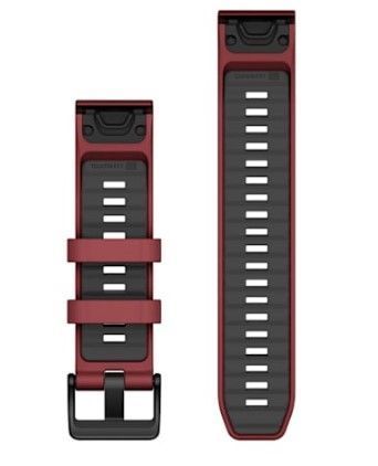 Ремінець Garmin QuickFit 22 Marsala/Graphite для смарт-годинників Fenix 8, Instinct, Forerunner 965, Quatix 7