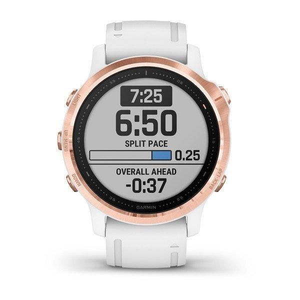 Смарт-часы Garmin Fenix 6S Pro Rose Gold с белым ремешком 010-02159-11 фото