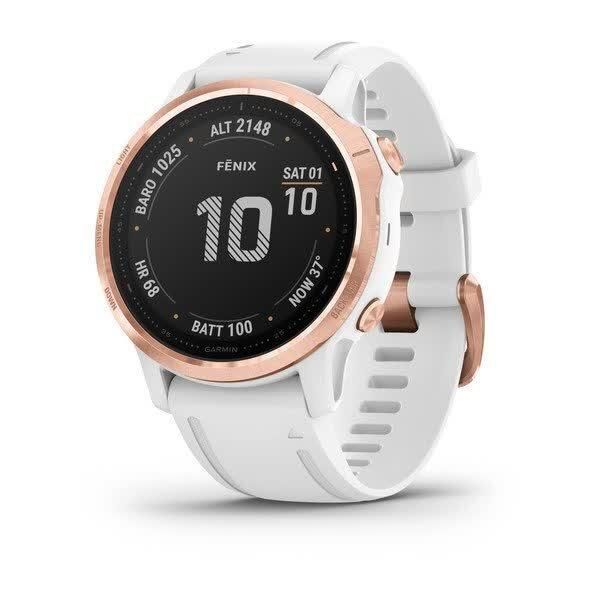 Смарт-часы Garmin Fenix 6S Pro Rose Gold с белым ремешком 010-02159-11 фото