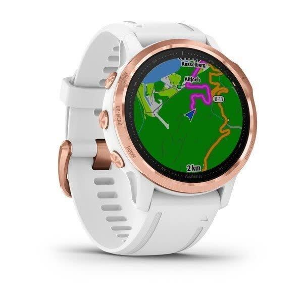 Смарт-годинник Garmin Fenix 6S Pro Rose Gold з білим ремінцем 010-02159-11 фото