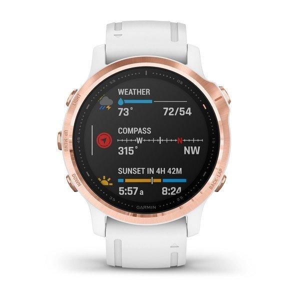 Смарт-часы Garmin Fenix 6S Pro Rose Gold с белым ремешком 010-02159-11 фото