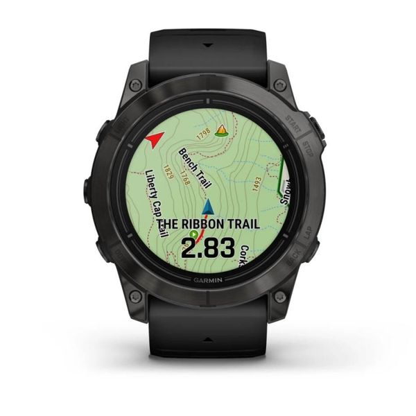 Смарт-годинник Garmin Epix Pro (Gen 2) - Sapphire Edition 51 mm - сірий титан DLC Carbon з чорним ремінцем 010-02804-01 фото