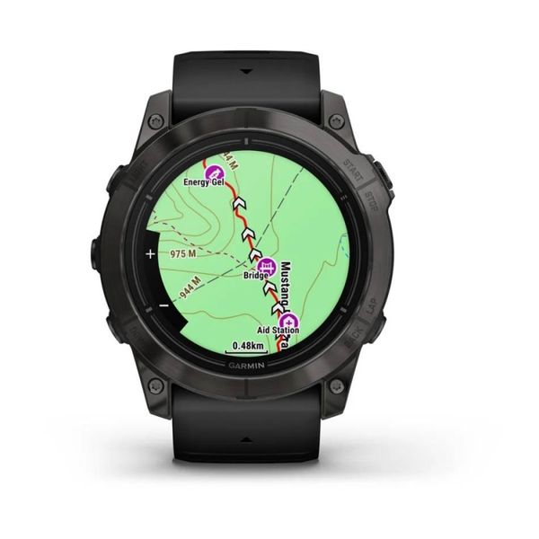 Смарт-годинник Garmin Epix Pro (Gen 2) - Sapphire Edition 51 mm - сірий титан DLC Carbon з чорним ремінцем 010-02804-01 фото