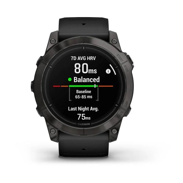 Смарт-годинник Garmin Epix Pro (Gen 2) - Sapphire Edition 51 mm - сірий титан DLC Carbon з чорним ремінцем 010-02804-01 фото