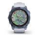 Смарт-часы Garmin Fenix 7X Sapphire Solar титановые DLC цвета синий минерал с белым ремешком 010-02541-15 фото 4