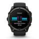 Смарт-годинник Garmin Fenix 9 (51 мм) з титановим корпусом Carbon Gray DLC і чорним силіконовим ремінцем