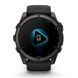 Смарт-годинник Garmin Fenix 9 (51 мм) з титановим корпусом Carbon Gray DLC і чорним силіконовим ремінцем