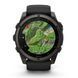 Смарт-годинник Garmin Fenix 9 (51 мм) з титановим корпусом Carbon Gray DLC і чорним силіконовим ремінцем
