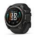Смарт-годинник Garmin Fenix 9 (51 мм) з титановим корпусом Carbon Gray DLC і чорним силіконовим ремінцем