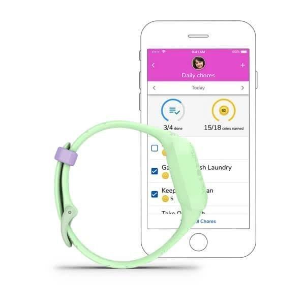 Дитячий фітнес-трекер Garmin Vivofit jr.3 Disney The Little Mermaid на зеленому ремінці