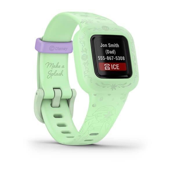 Дитячий фітнес-трекер Garmin Vivofit jr.3 Disney The Little Mermaid на зеленому ремінці