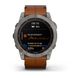 Смарт-годинник Garmin Fenix 7X Sapphire Solar титановий з каштановим шкіряним ремінцем 010-02541-19 фото 2