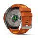 Смарт-годинник Garmin Fenix 9 Pro (51 мм) з титановим корпусом і яскраво-помаранчевим силіконовим ремінцем