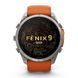 Смарт-годинник Garmin Fenix 9 Pro (51 мм) з титановим корпусом і яскраво-помаранчевим силіконовим ремінцем