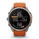 Смарт-годинник Garmin Fenix 9 Pro (51 мм) з титановим корпусом і яскраво-помаранчевим силіконовим ремінцем