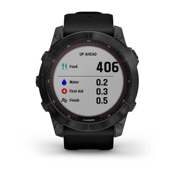 Смарт-годинник Garmin Fenix 7X Sapphire Solar чорний титановий DLC з чорним ремінцем 010-02541-23 фото