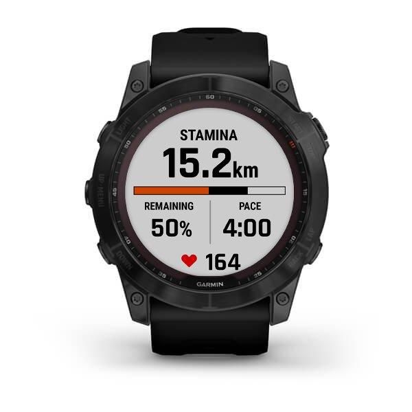 Смарт-часы Garmin Fenix 7X Sapphire Solar черные титановые DLC с черным ремешком 010-02541-23 фото