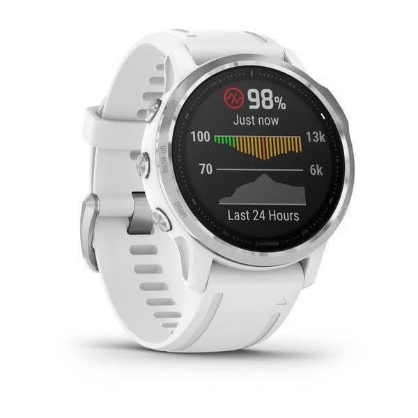 Смарт-годинник Garmin Fenix 6S сріблястий з білим ремінцем 010-02159-00 фото