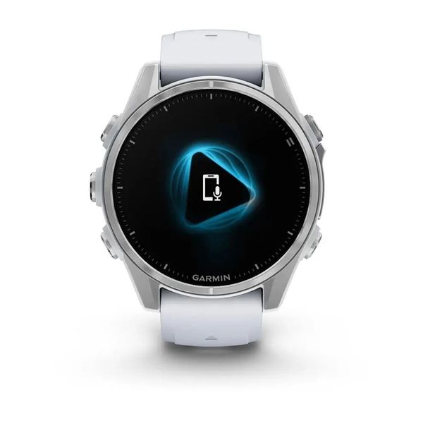 Смарт-часы Garmin Fenix 8 – 43 мм, AMOLED, серебристые с силиконовым ремешком цвета белый камень 010-02903-00 фото