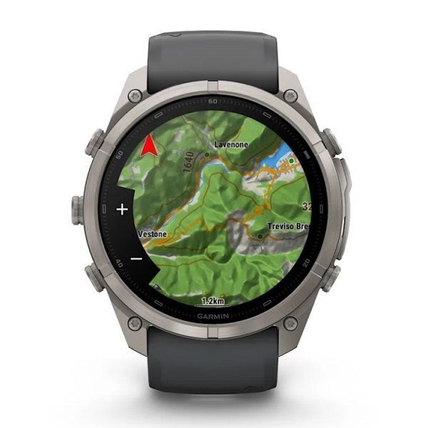 Смарт-часы Garmin Fenix 9 Pro (51 мм) с титановым корпусом и графитово-черным силиконовым ремешком