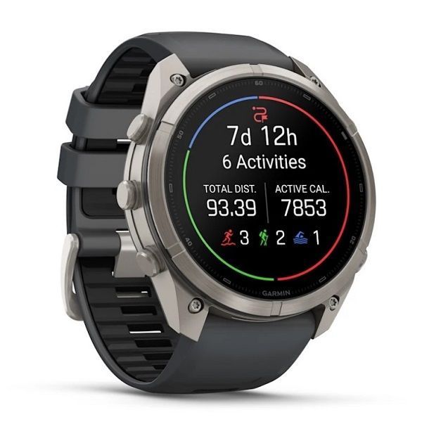 Смарт-часы Garmin Fenix 9 Pro (51 мм) с титановым корпусом и графитово-черным силиконовым ремешком