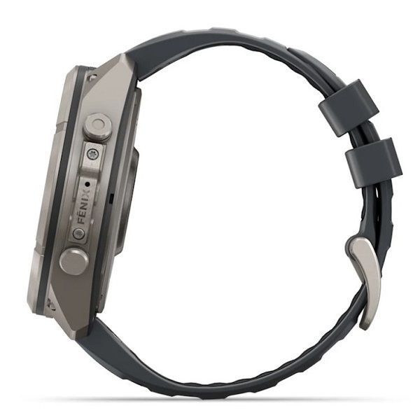 Смарт-часы Garmin Fenix 9 Pro (51 мм) с титановым корпусом и графитово-черным силиконовым ремешком