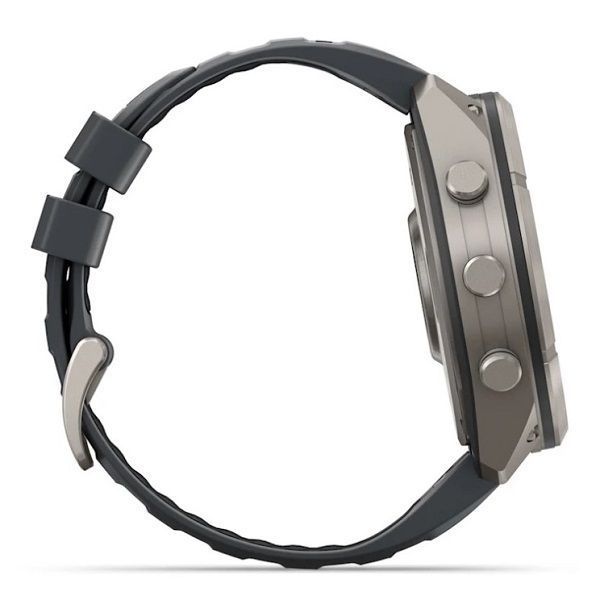 Смарт-часы Garmin Fenix 9 Pro (51 мм) с титановым корпусом и графитово-черным силиконовым ремешком