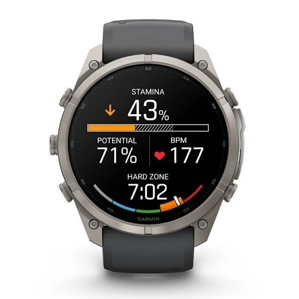 Смарт-часы Garmin Fenix 9 Pro (51 мм) с титановым корпусом и графитово-черным силиконовым ремешком