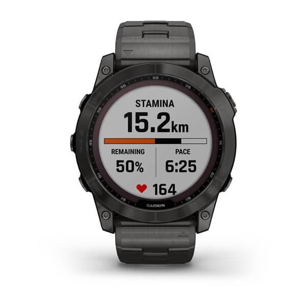 Смарт-годинник Garmin Fenix 7X Sapphire Solar титановий сірий карбон DLC з титановим ремінцем 010-02541-27 фото