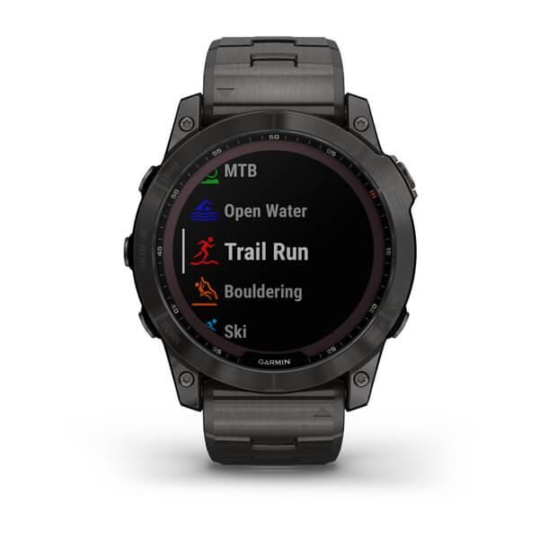 Смарт-годинник Garmin Fenix 7X Sapphire Solar титановий сірий карбон DLC з титановим ремінцем 010-02541-27 фото