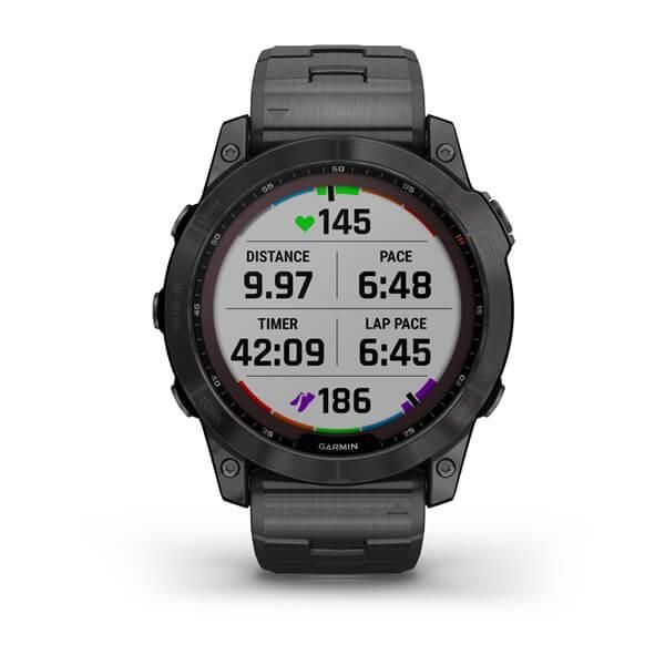 Смарт-годинник Garmin Fenix 7X Sapphire Solar титановий сірий карбон DLC з титановим ремінцем 010-02541-27 фото