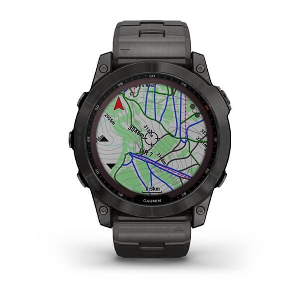 Смарт-годинник Garmin Fenix 7X Sapphire Solar титановий сірий карбон DLC з титановим ремінцем 010-02541-27 фото