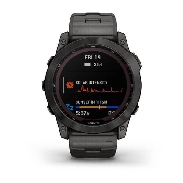 Смарт-годинник Garmin Fenix 7X Sapphire Solar титановий сірий карбон DLC з титановим ремінцем 010-02541-27 фото