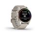 Смарт-часы Garmin Fenix 7S Pro - Sapphire Solar Edition - нежно-золотистые с кожаным ремешком песочного цвета 010-02776-30 фото 4