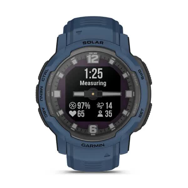 Смарт-годинник наручний Garmin Instinct Crossover Solar синій 010-02730-02 фото